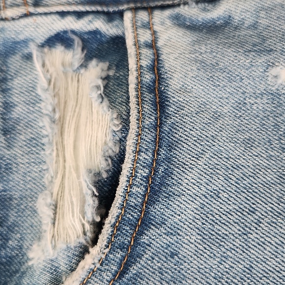 FRAME | Le Slouch Jeans Bluejay Rips Button Fly - Picture 9 of 16